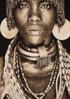 XOOON Hamar Woman schilderij 75x125cm in de kleur Multi Color^ Wanddecoraties|Woonaccessoires