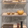 XOOON HELSINKI boekenkast 80 cm - 5-niches (+ LED) - eiken look^ Bergkasten|Boekenkasten