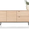 XOOON HELSINKI dressoir 210 cm - 2-deuren + 2-laden - eiken look^ Dressoirs