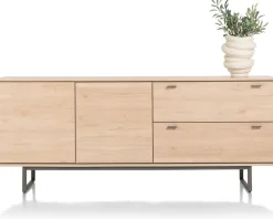 XOOON HELSINKI dressoir 210 cm - 2-deuren + 2-laden - eiken look^ Dressoirs