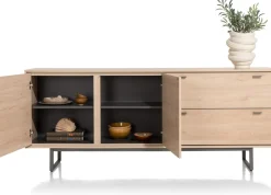 XOOON HELSINKI dressoir 210 cm - 2-deuren + 2-laden - eiken look^ Dressoirs