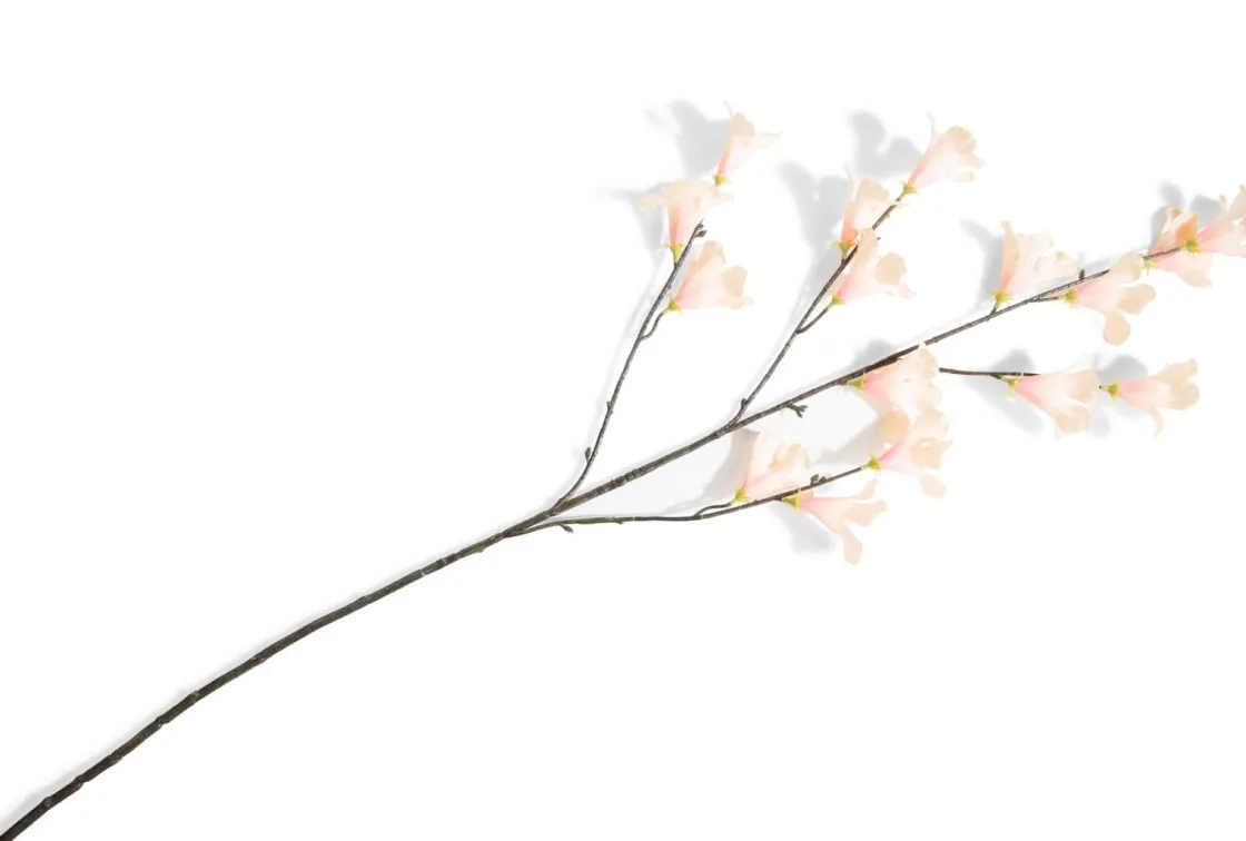 XOOON Hibiscus Branch H115cm kunstbloem in de kleur Oranje^ Woonaccessoires