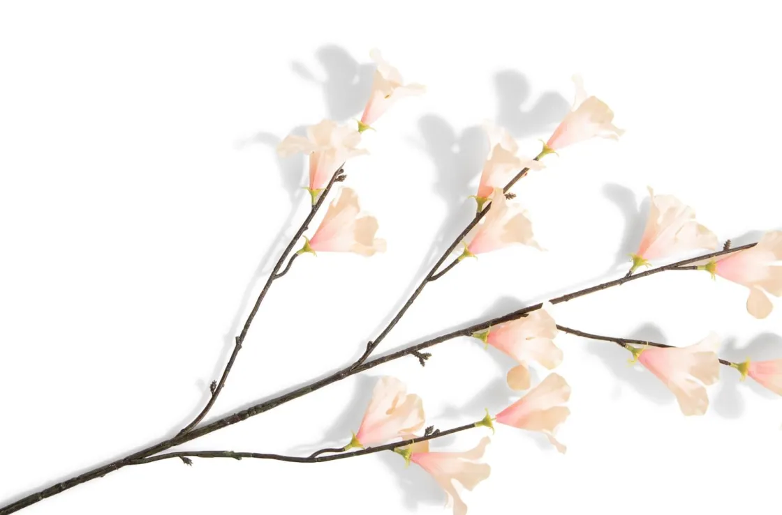 XOOON Hibiscus Branch H115cm kunstbloem in de kleur Oranje^ Woonaccessoires