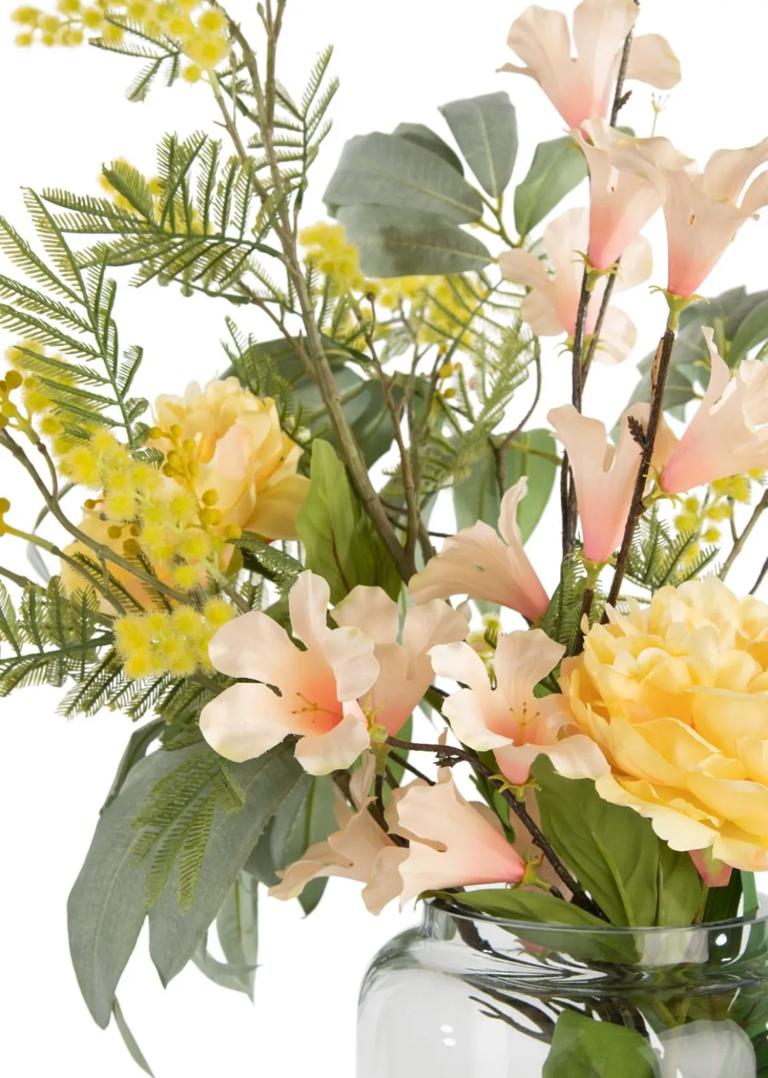 XOOON Hibiscus Branch H115cm kunstbloem in de kleur Oranje^ Woonaccessoires