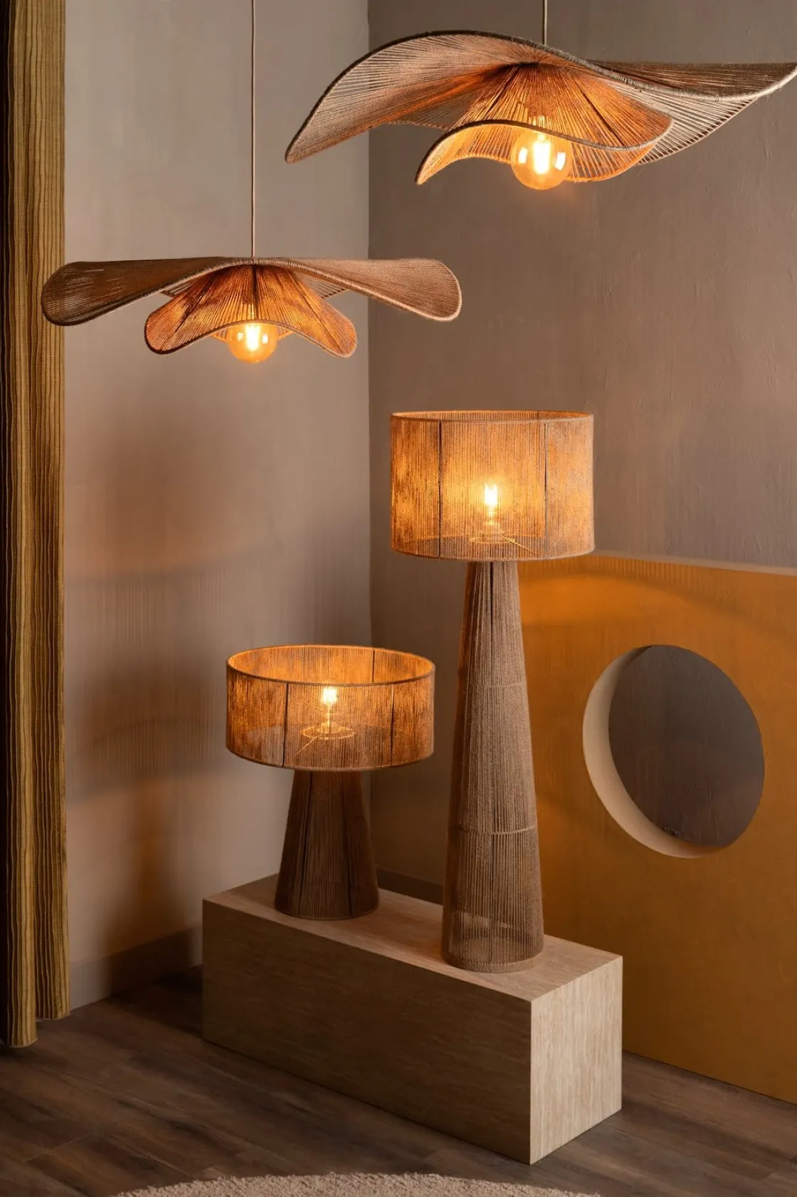 XOOON Iggy hanglamp 1*E27 D80cm in de kleur Naturel - COCOmaison^ Hanglampen
