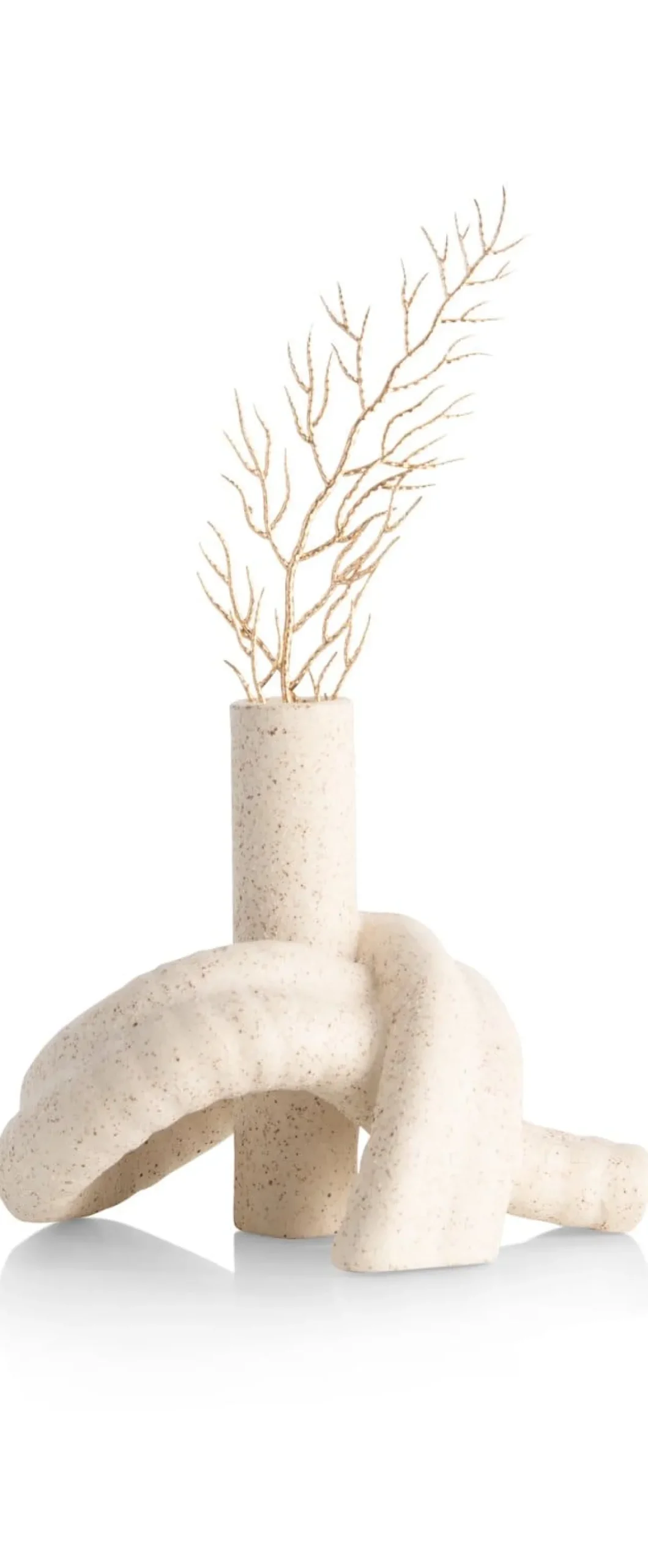 XOOON Kiki vaas H13,5cm in de kleur Beige - COCOmaison^ Woonaccessoires