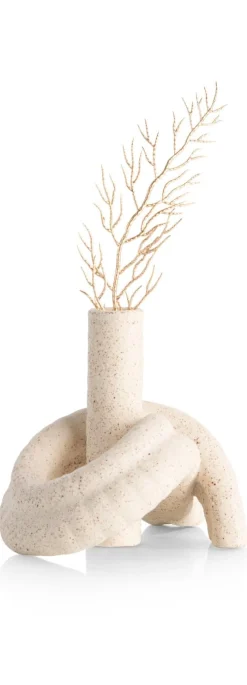 XOOON Kiki vaas H13,5cm in de kleur Beige - COCOmaison^ Woonaccessoires