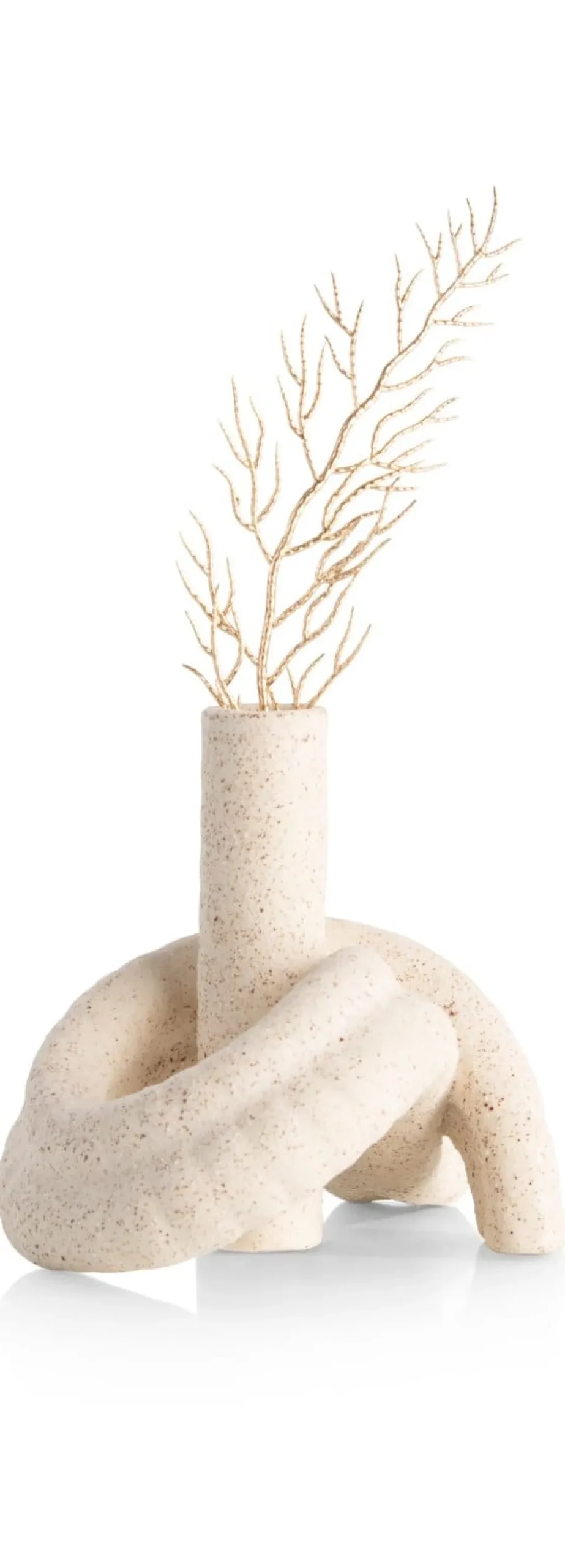 XOOON Kiki vaas H13,5cm in de kleur Beige - COCOmaison^ Woonaccessoires