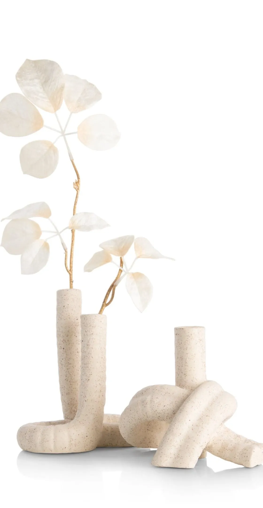 XOOON Kiki vaas H13,5cm in de kleur Beige - COCOmaison^ Woonaccessoires