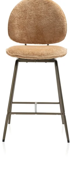 XOOON Kjel barstoel - champagne frame in de kleur Okergeel^ Barkrukken En Barstoelen|Woonaccessoires
