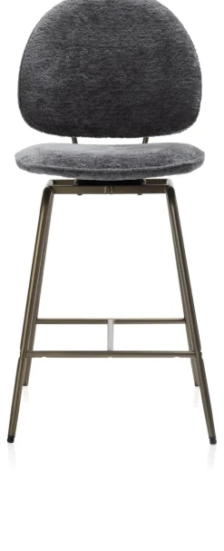 XOOON Kjel barstoel - champagne frame in de kleur Antraciet^ Woonaccessoires|Barkrukken En Barstoelen