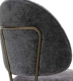 XOOON Kjel barstoel - champagne frame in de kleur Antraciet^ Woonaccessoires|Barkrukken En Barstoelen