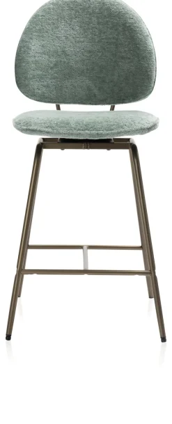 XOOON Kjel barstoel champagne frame in de kleur Groen - COCOmaison^ Barkrukken En Barstoelen|Woonaccessoires