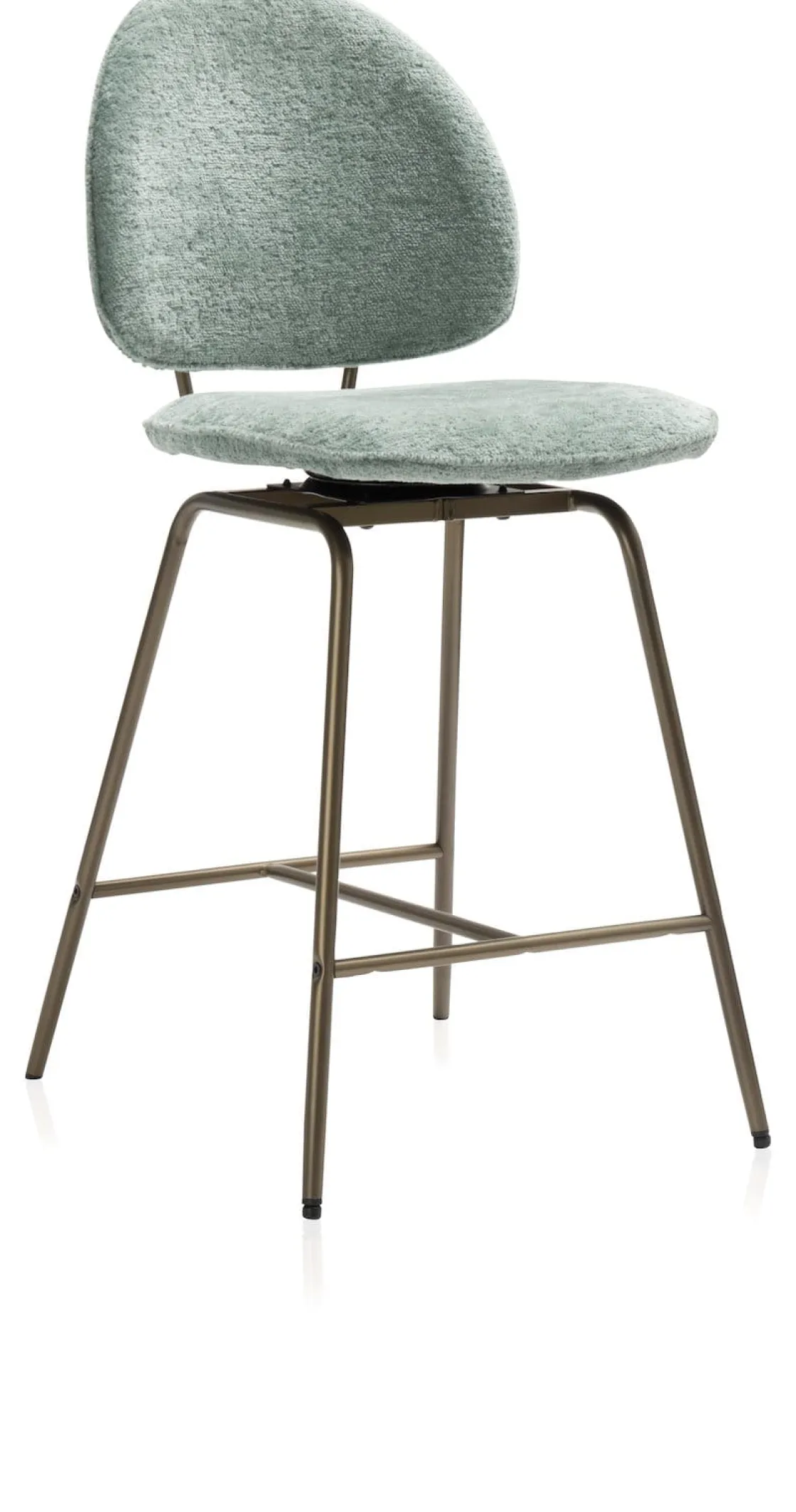 XOOON Kjel barstoel champagne frame in de kleur Groen - COCOmaison^ Barkrukken En Barstoelen|Woonaccessoires