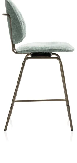 XOOON Kjel barstoel champagne frame in de kleur Groen - COCOmaison^ Barkrukken En Barstoelen|Woonaccessoires
