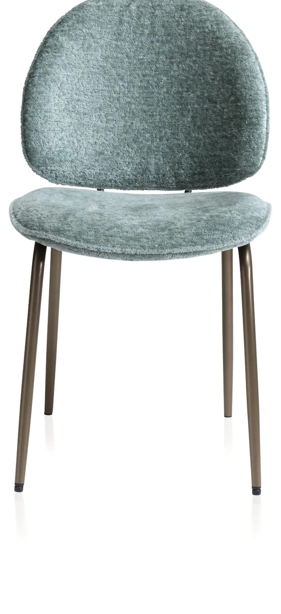 XOOON Kjel eetkamerstoel - champagne frame in de kleur Groen^ Eetkamerstoelen|Woonaccessoires
