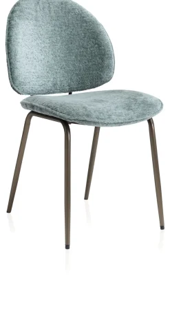 XOOON Kjel eetkamerstoel - champagne frame in de kleur Groen^ Eetkamerstoelen|Woonaccessoires