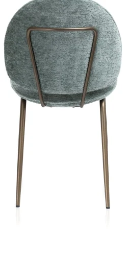 XOOON Kjel eetkamerstoel - champagne frame in de kleur Groen^ Eetkamerstoelen|Woonaccessoires