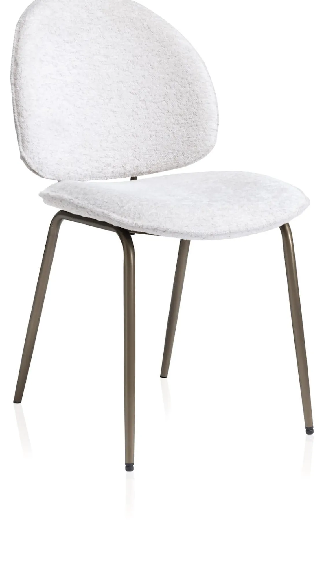 XOOON Kjel eetkamerstoel - champagne frame in de kleur Crème^ Eetkamerstoelen|Woonaccessoires