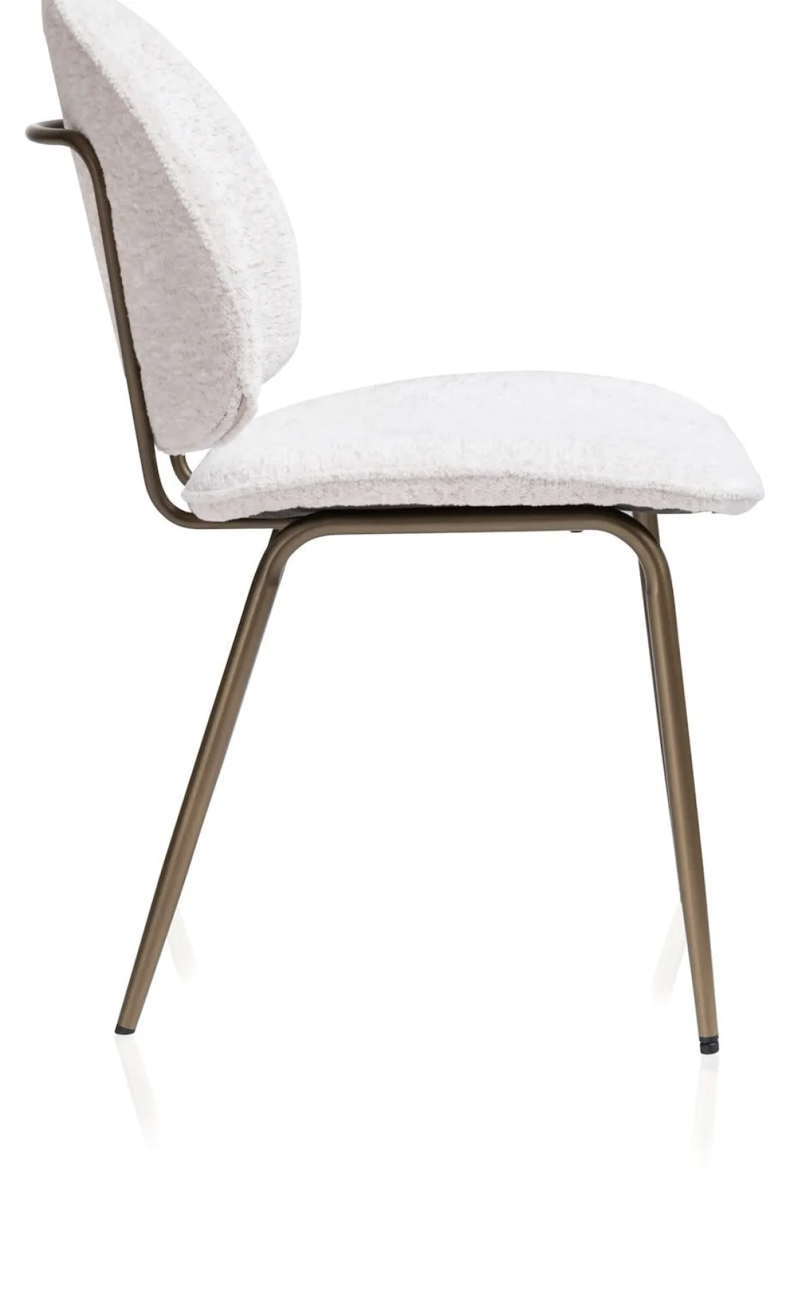 XOOON Kjel eetkamerstoel - champagne frame in de kleur Crème^ Eetkamerstoelen|Woonaccessoires