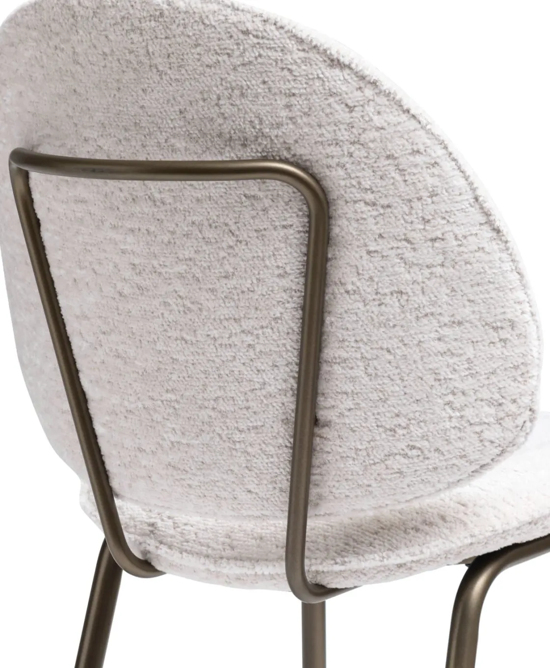XOOON Kjel eetkamerstoel - champagne frame in de kleur Crème^ Eetkamerstoelen|Woonaccessoires