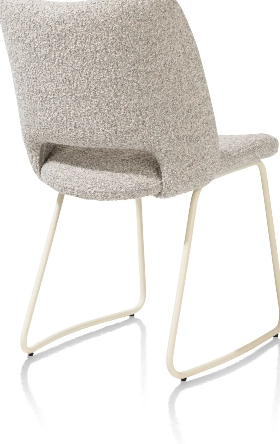 XOOON KODI eetkamerstoel - frame nebbia - stof Brioni - kiezel^ Eetkamerstoelen