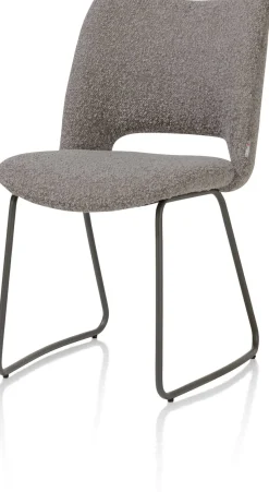 XOOON KODI eetkamerstoel - frame graphite - stof Brioni - leverkleur^ Eetkamerstoelen