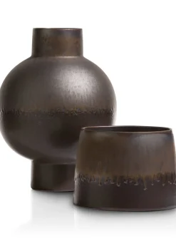 XOOON Lara keramieken vaas met metallic finish H38cm - COCOmaison^ Woonaccessoires