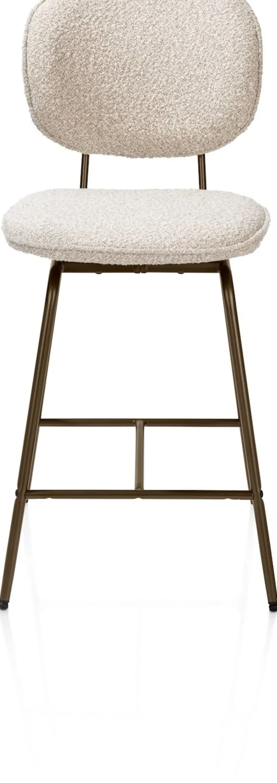 XOOON Lexi, barstoel - steelbrown - draaibaar - stof Cloudy - beige^ Barkrukken En Barstoelen