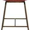 XOOON Lexi, barstoel - steelbrown - draaibaar - stof Cloudy - koper^ Barkrukken En Barstoelen