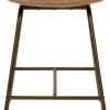 XOOON Lexi, barstoel - steelbrown - draaibaar - stof Cloudy - Okergeel^ Barkrukken En Barstoelen