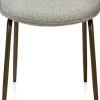 XOOON Lexi, eetkamerstoel - steelbrown - stof Cloudy - Olijf^ Eetkamerstoelen