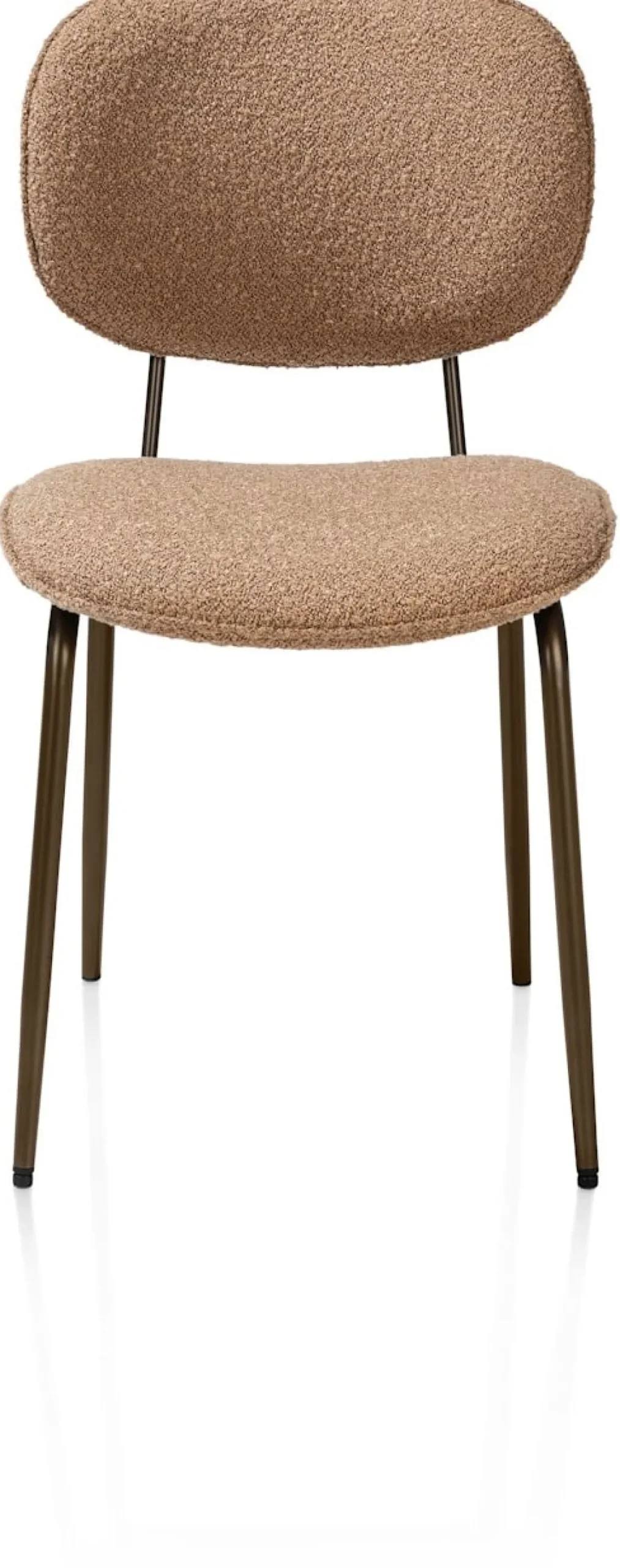 XOOON Lexi, eetkamerstoel - steelbrown - stof Cloudy - Okergeel^ Eetkamerstoelen