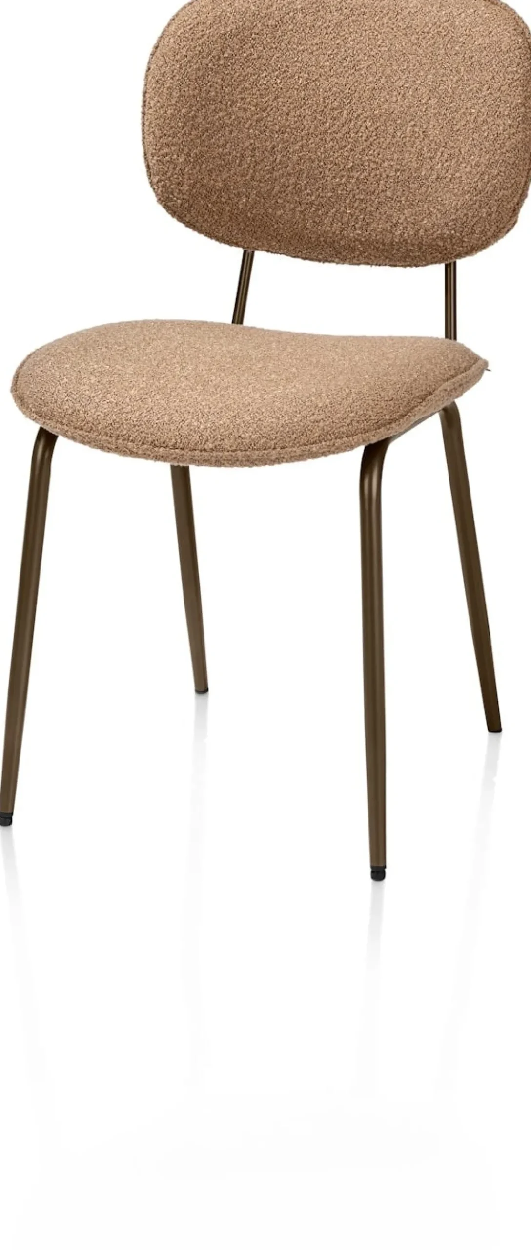 XOOON Lexi, eetkamerstoel - steelbrown - stof Cloudy - Okergeel^ Eetkamerstoelen