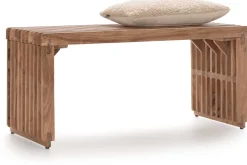 XOOON Lino bankje (96cm) in kleur Naturel van COCOmaison^ Woonaccessoires|Poef/Hockers