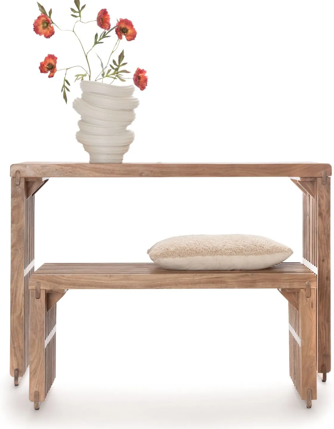 XOOON Lino bankje (96cm) in kleur Naturel van COCOmaison^ Woonaccessoires|Poef/Hockers