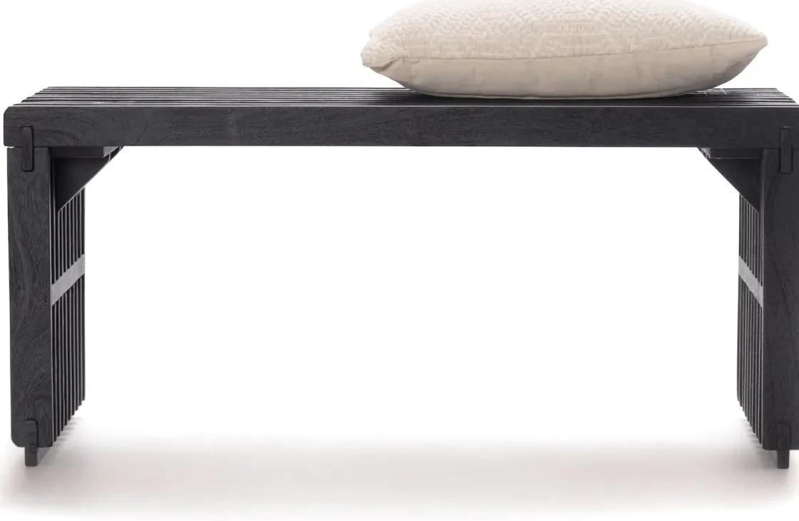 XOOON Lino bankje (96cm) in kleur Zwart van COCOmaison^ Poef/Hockers|Woonaccessoires
