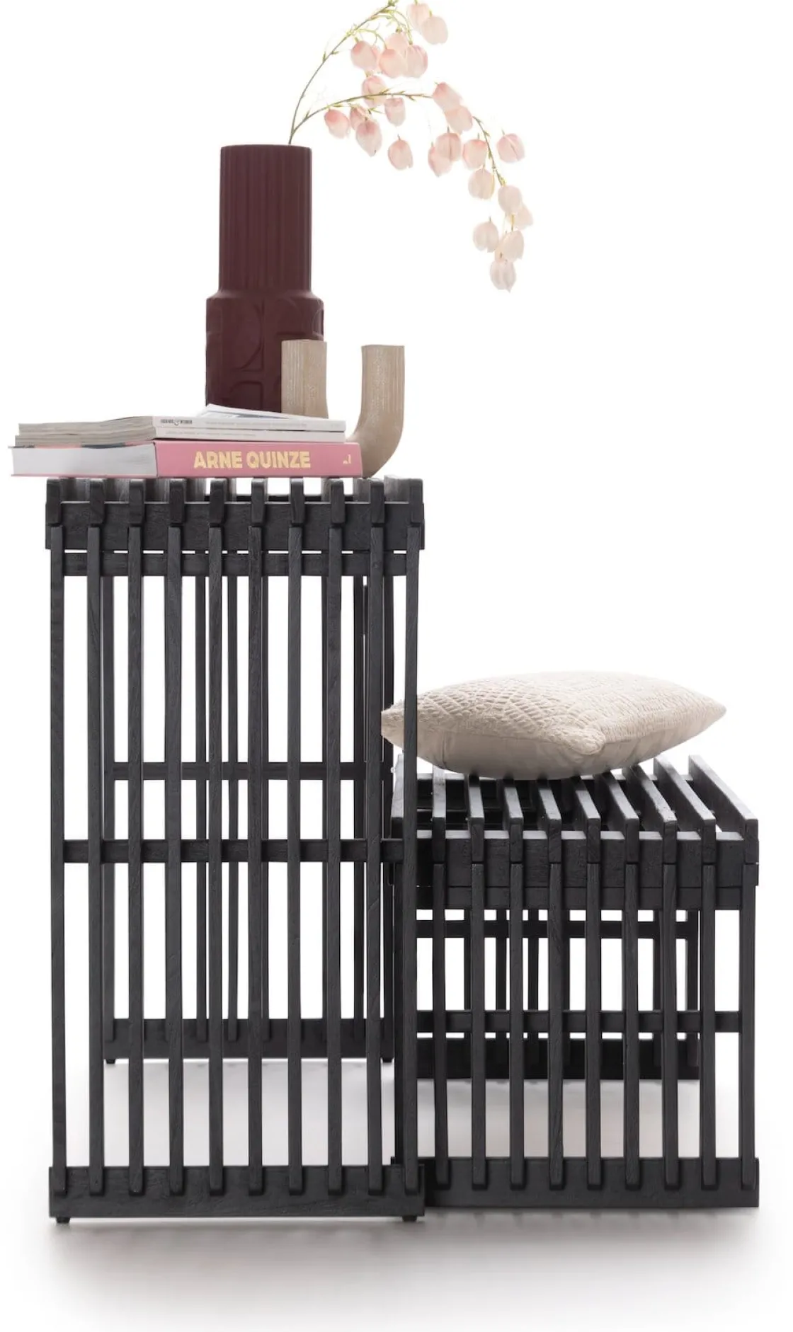 XOOON Lino bankje (96cm) in kleur Zwart van COCOmaison^ Poef/Hockers|Woonaccessoires