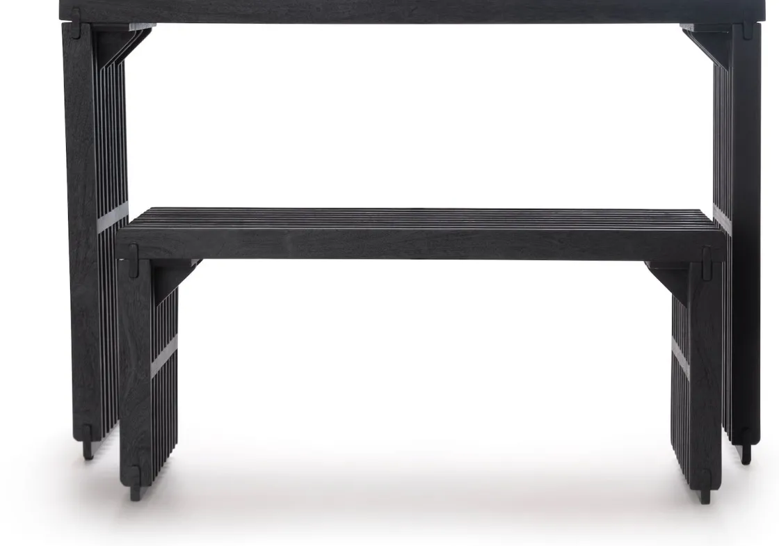 XOOON Lino bankje (96cm) in kleur Zwart van COCOmaison^ Poef/Hockers|Woonaccessoires