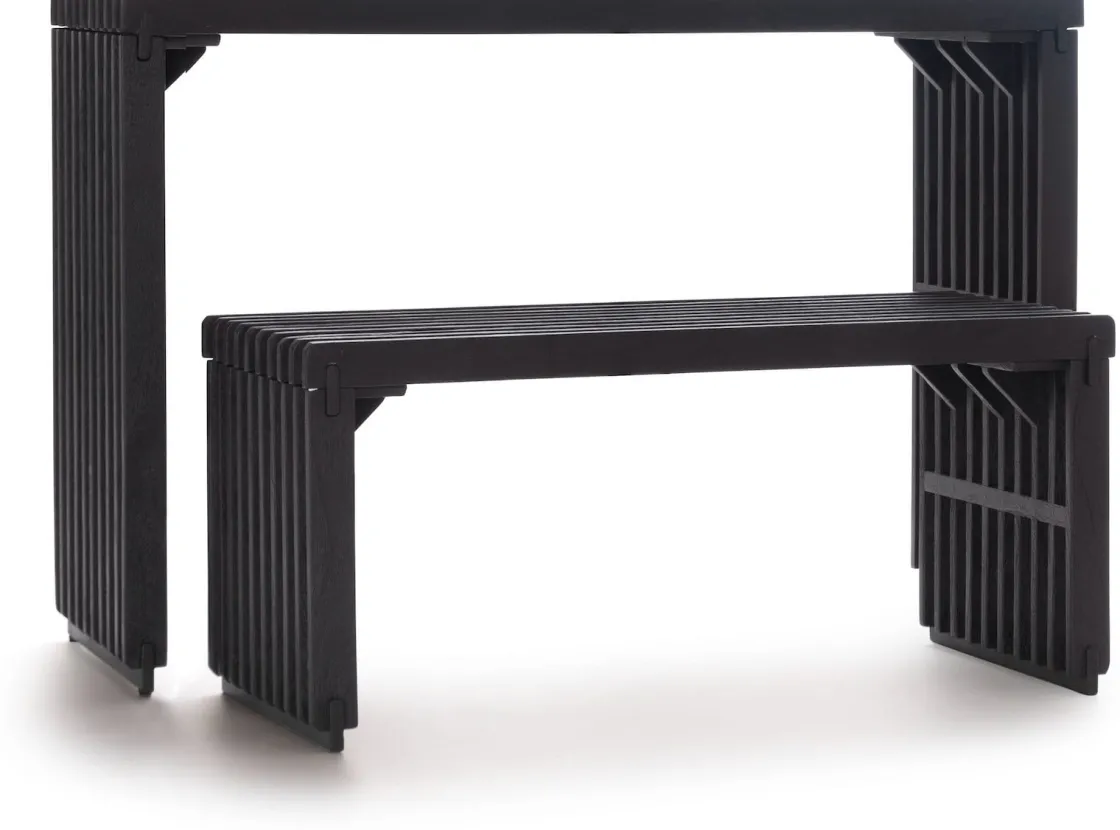XOOON Lino bankje (96cm) in kleur Zwart van COCOmaison^ Poef/Hockers|Woonaccessoires