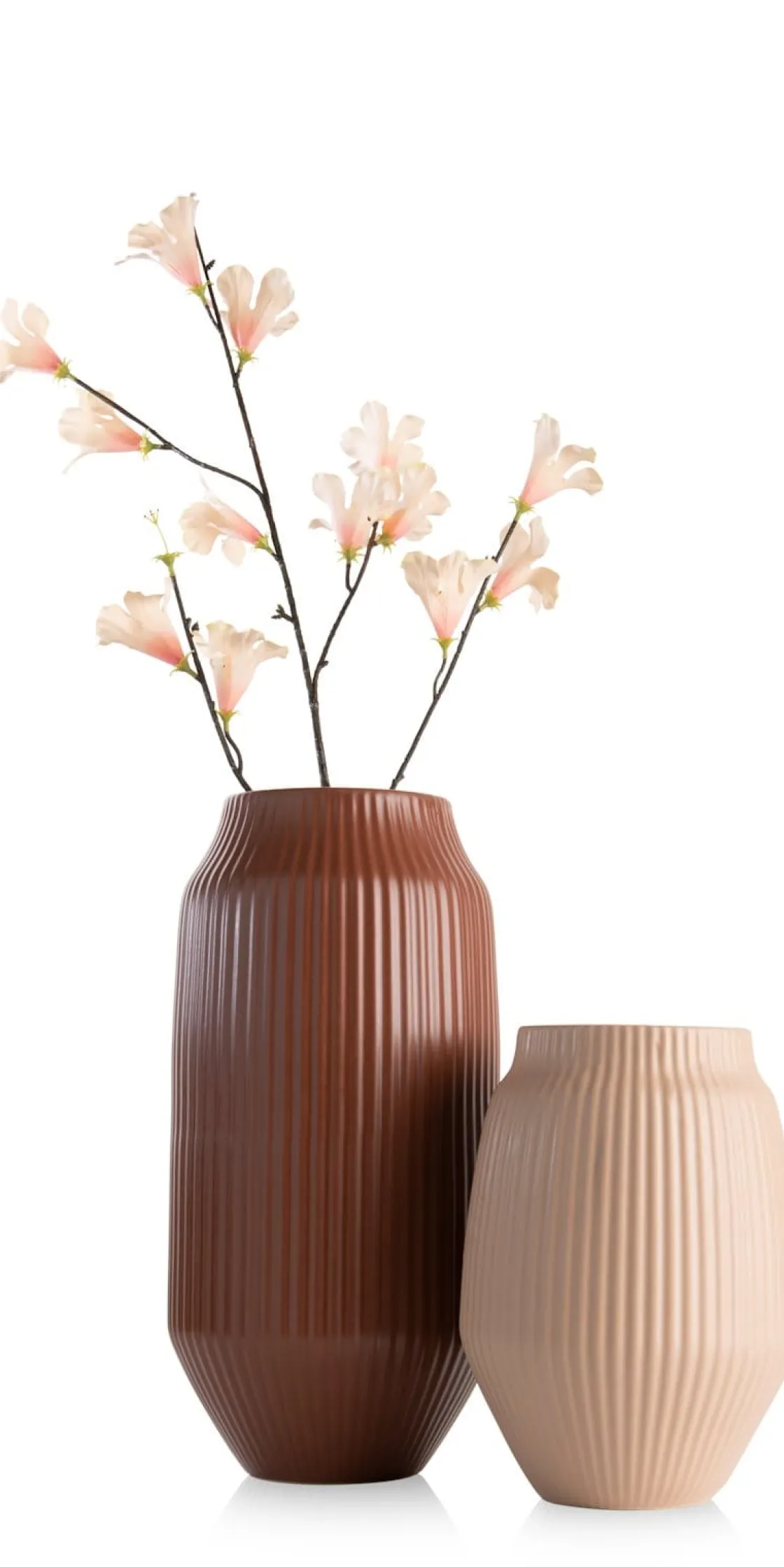 XOOON Liv vaas H44cm in de kleur Terra Cotta - COCOmaison^ Woonaccessoires