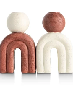 XOOON Lot kandelaar H15,5cm in de kleur Crème - COCOmaison^ Woonaccessoires