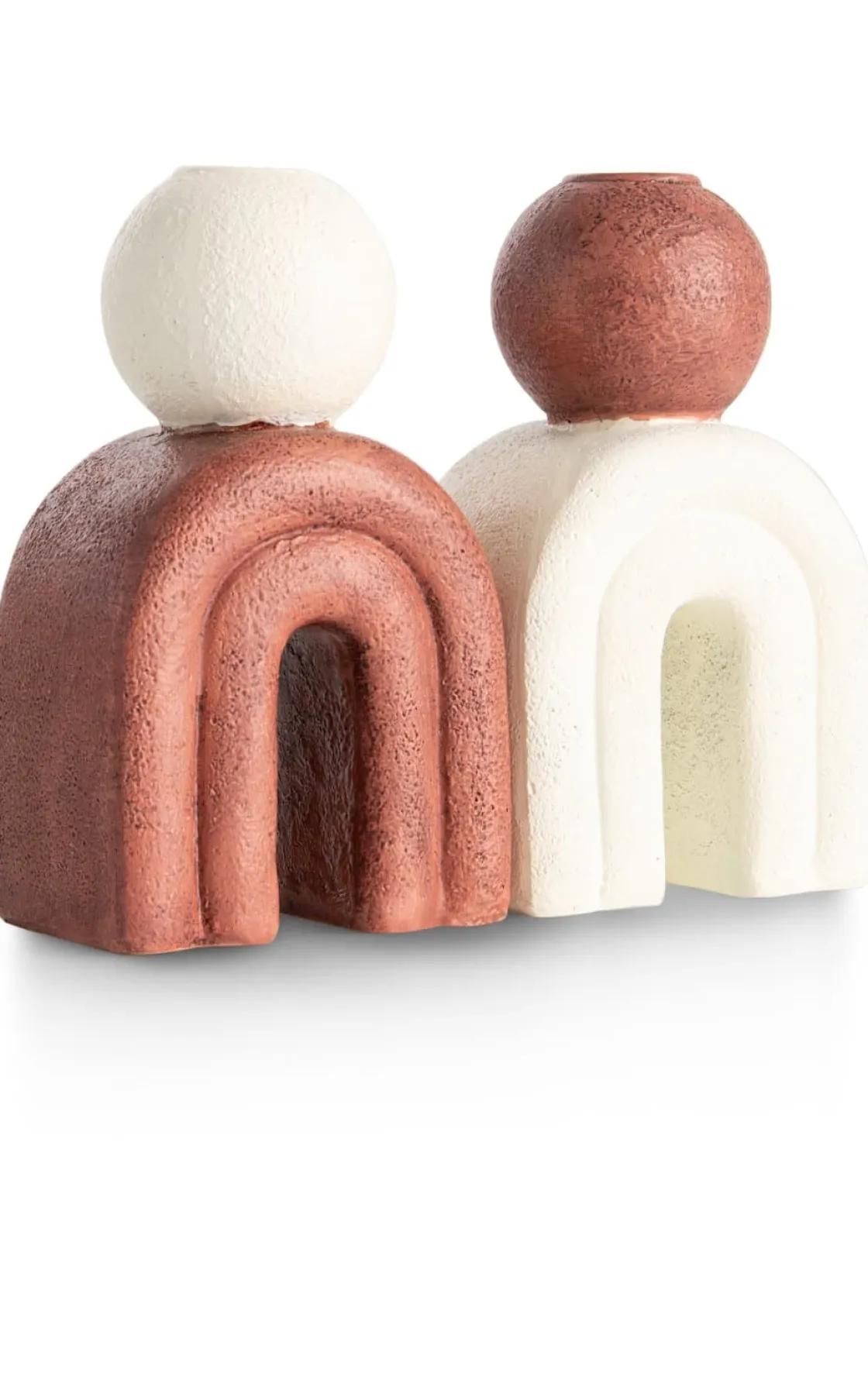 XOOON Lot kandelaar H15,5cm in de kleur Bruin - COCOmaison^ Woonaccessoires