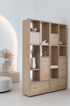 XOOON LUGANA roomdivider 150 cm - naturel eiken^ Bergkasten|Boekenkasten