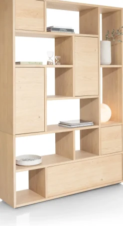 XOOON LUGANA roomdivider 150 cm - naturel eiken^ Bergkasten|Boekenkasten