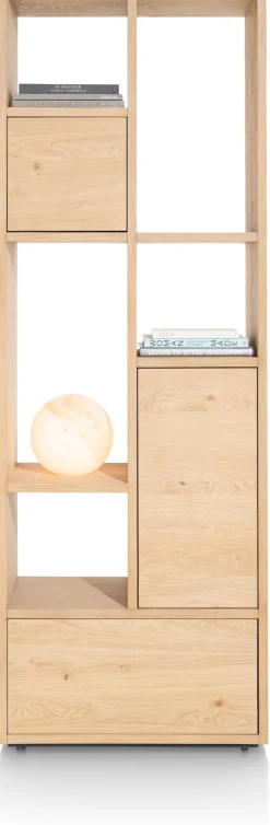 XOOON LUGANA roomdivider 76 cm - naturel eiken^ Bergkasten|Boekenkasten