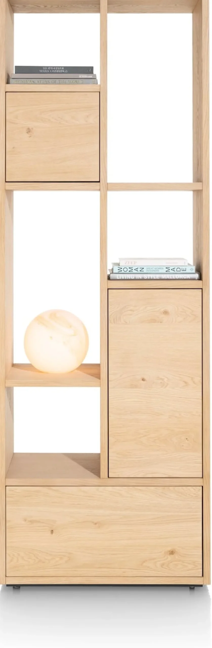 XOOON LUGANA roomdivider 76 cm - naturel eiken^ Bergkasten|Boekenkasten