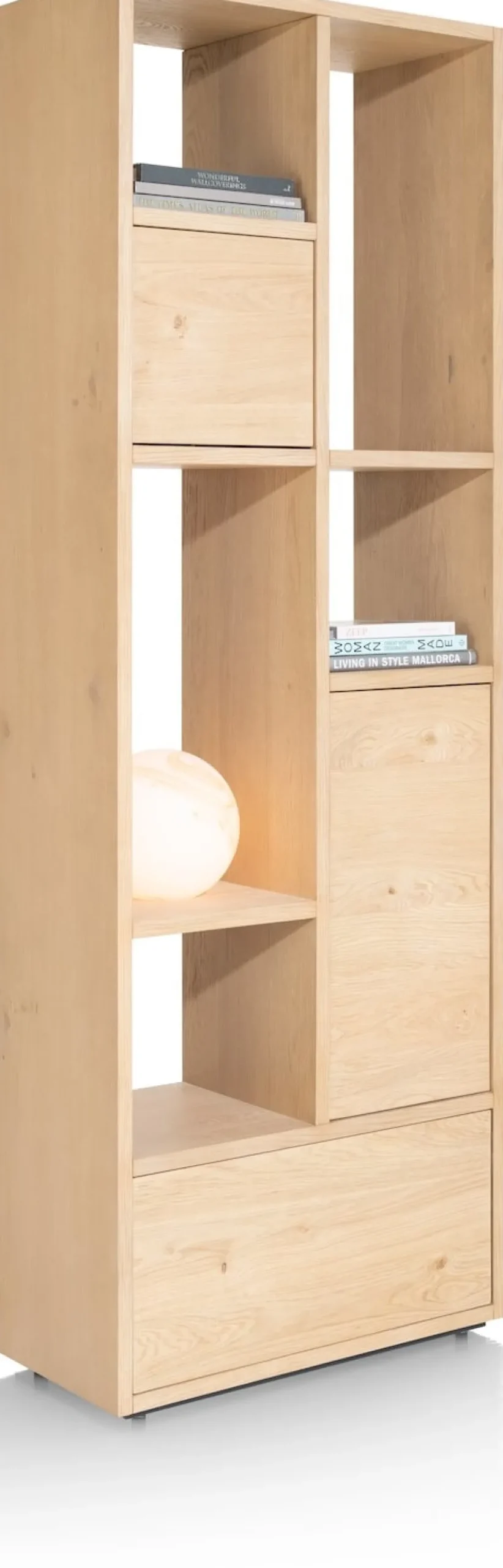 XOOON LUGANA roomdivider 76 cm - naturel eiken^ Bergkasten|Boekenkasten