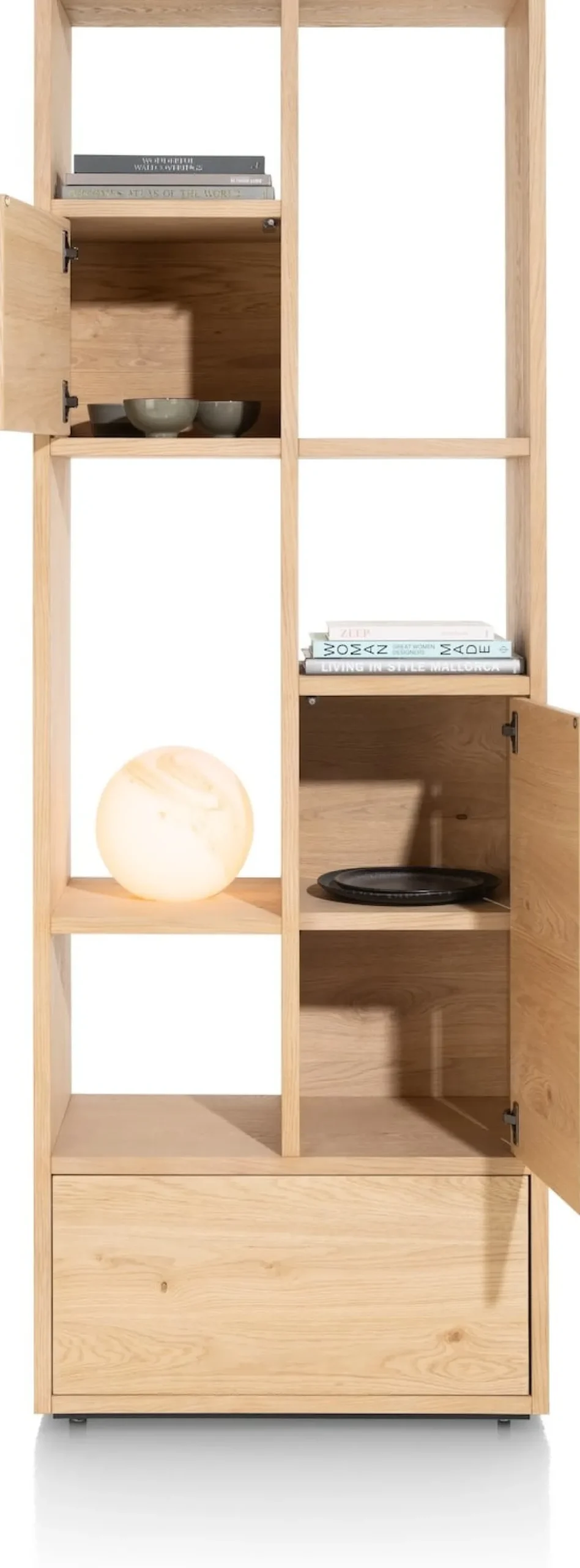 XOOON LUGANA roomdivider 76 cm - naturel eiken^ Bergkasten|Boekenkasten