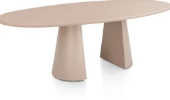 XOOON Lund, eetkamertafel ovaal 240 x 120 cm. - stone-skin - cone poot - Desert^ Tafelconfigurator|Eettafels